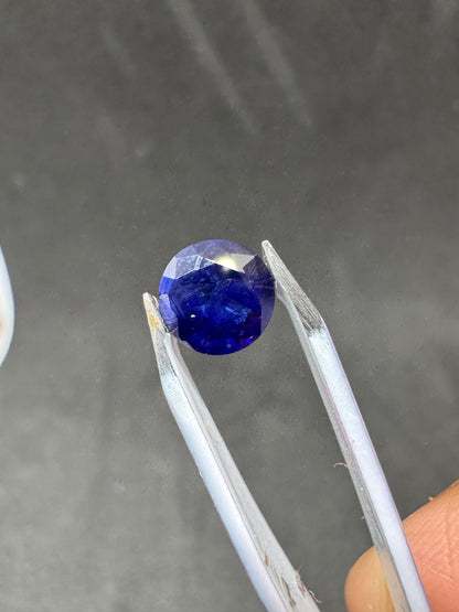 Blue Ceylon Sapphire Natural Vivid Cornflower | Round Brilliant Cut - Price $300 AUD