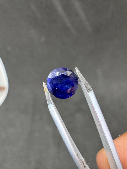 Blue Ceylon Sapphire Natural Vivid Cornflower | Round Brilliant Cut - Price $300 AUD
