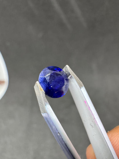 Blue Ceylon Sapphire Natural Vivid Cornflower | Round Brilliant Cut - Price $300 AUD